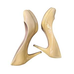 Vince Camuto Nude Patent Leather Platform Heels Size 9